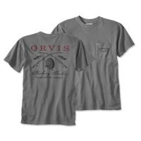 Orvis Crossed Rods Vintage Pocket T-Shirt - Grey