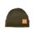 Ahrex Ribbed Knit Woven Patch Beanie Mütze - Loden
