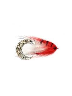 Paolo's Wiggle Tail White Red Streamer
