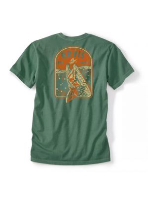 Orvis Brook Trout Rise T-Shirt - Forest
